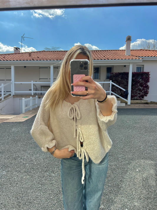 Pull Flora crème