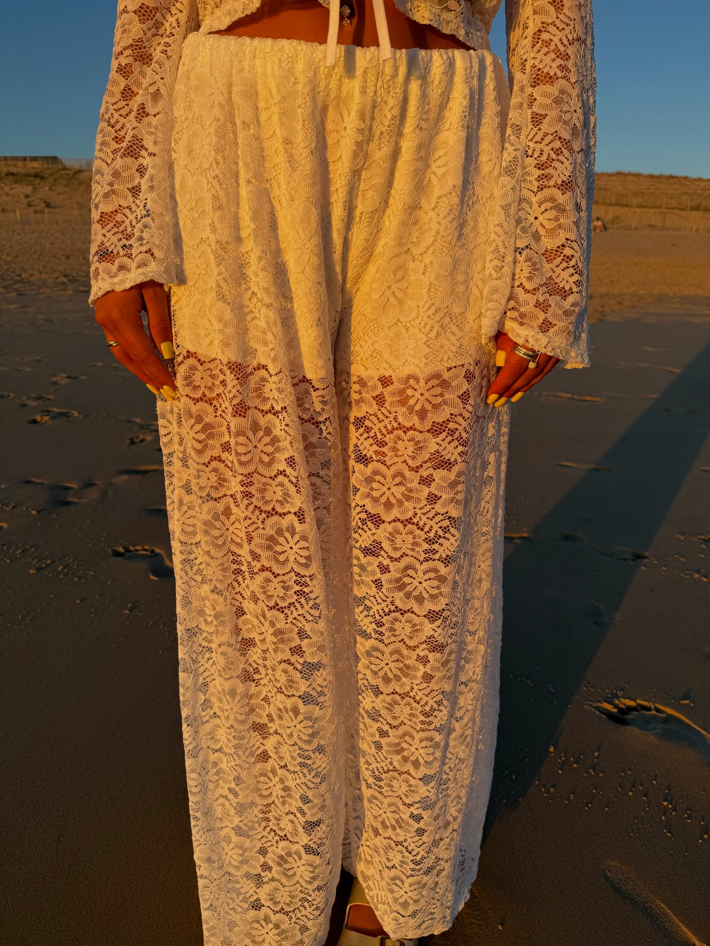 Ensemble dentelle blanc