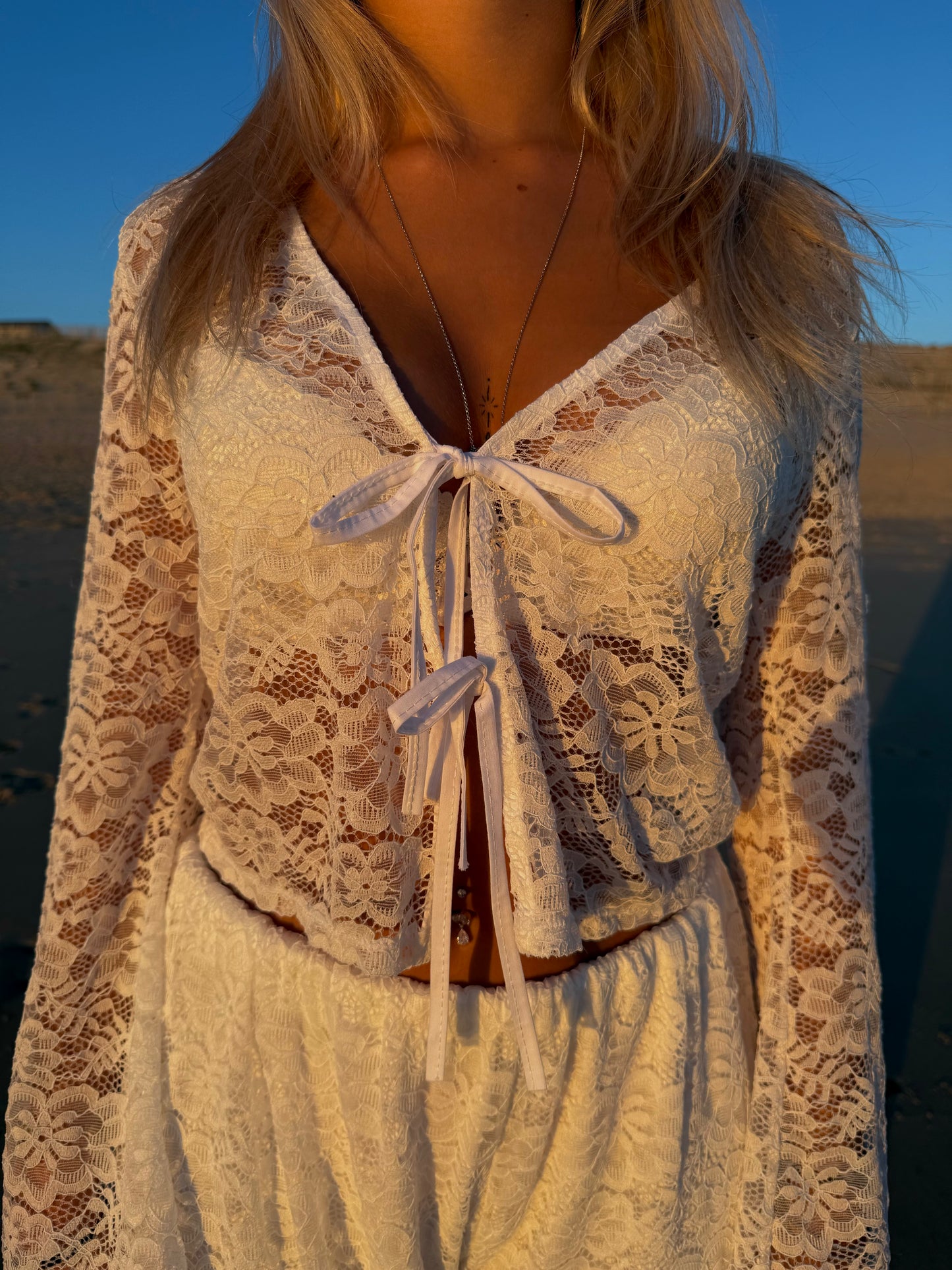 Ensemble dentelle blanc