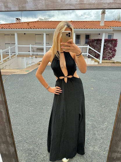 Robe Camélia noire