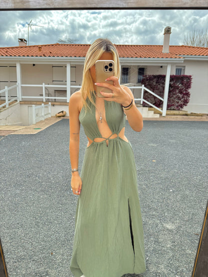Robe Camélia kaki