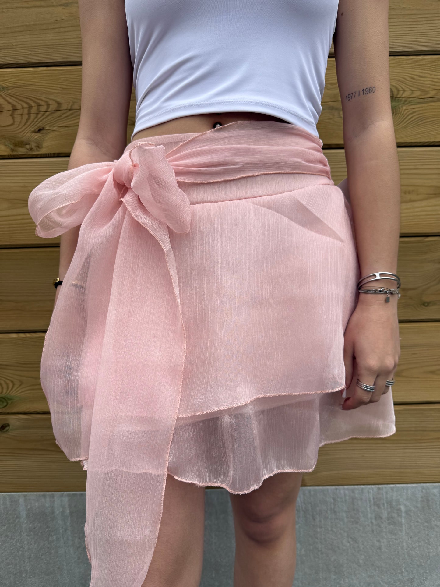 Jupe Maddy rose poudrée