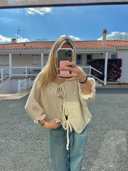 Pull Flora crème