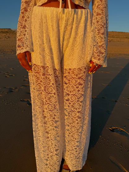 Ensemble dentelle blanc